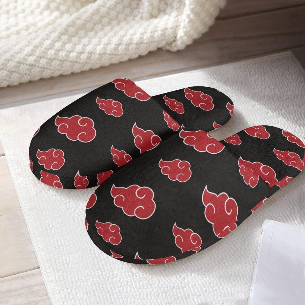 naruto akatsuki custom cotton slippers - Anime Shoes World