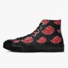 naruto akatsuki premium all black high top canvas shoes 2 - Anime Shoes World