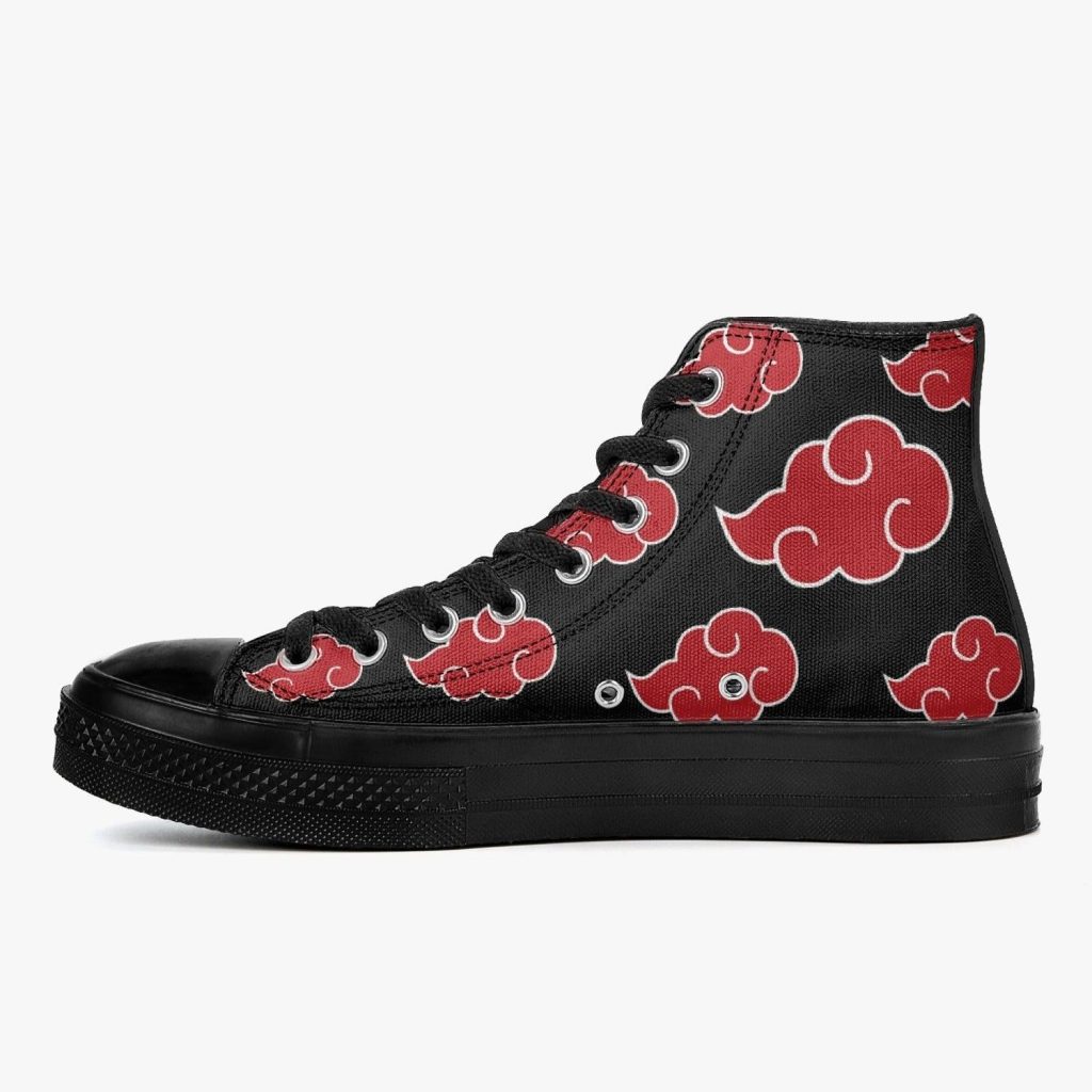 naruto akatsuki premium all black high top canvas shoes 4 - Anime Shoes World