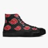 naruto akatsuki premium all black high top canvas shoes 5 - Anime Shoes World