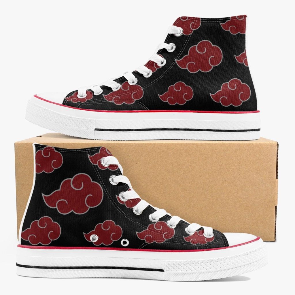 naruto akatsuki premium high top canvas shoes - Anime Shoes World