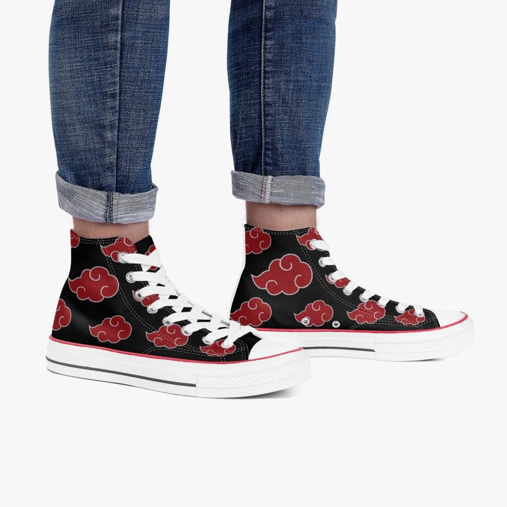 naruto akatsuki premium high top canvas shoes 11 - Anime Shoes World