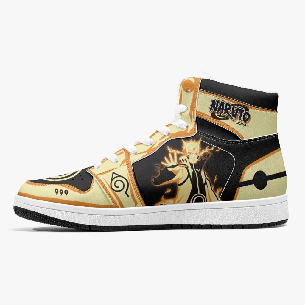 nine tails chakra mode naruto shippuden j force shoes 10 - Anime Shoes World