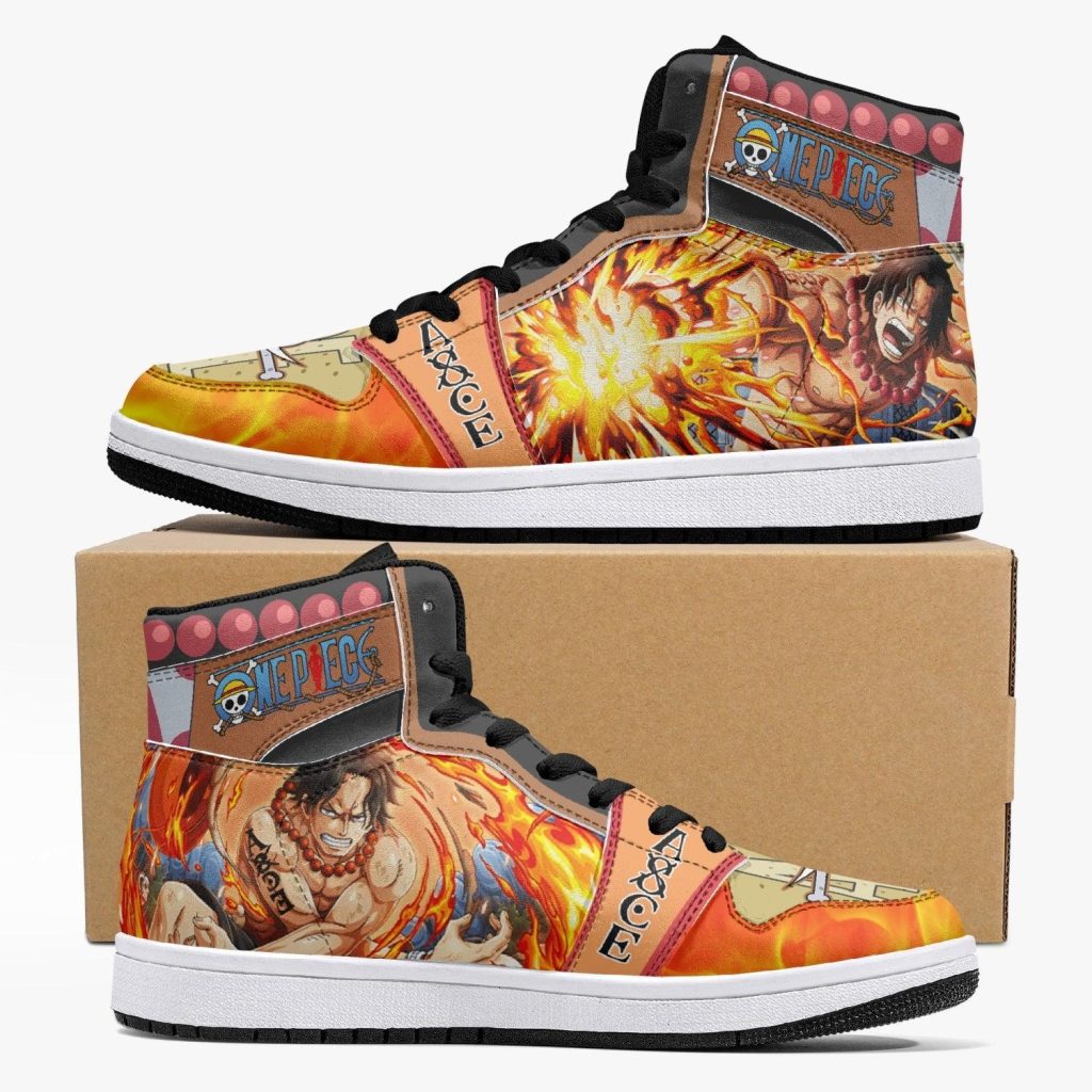 portgas d ace one piece j force shoes - Anime Shoes World