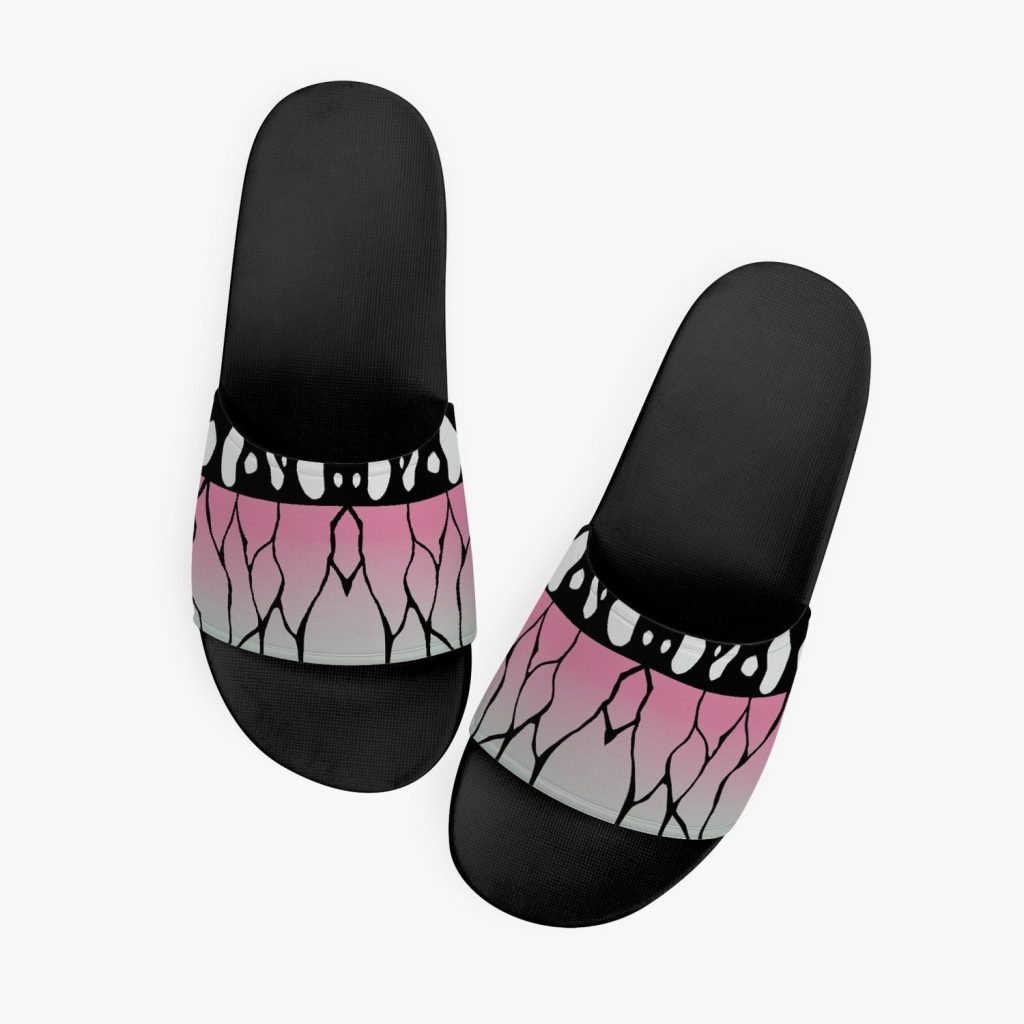 shinobu kocho demon slayer slides custom sandals - Anime Shoes World