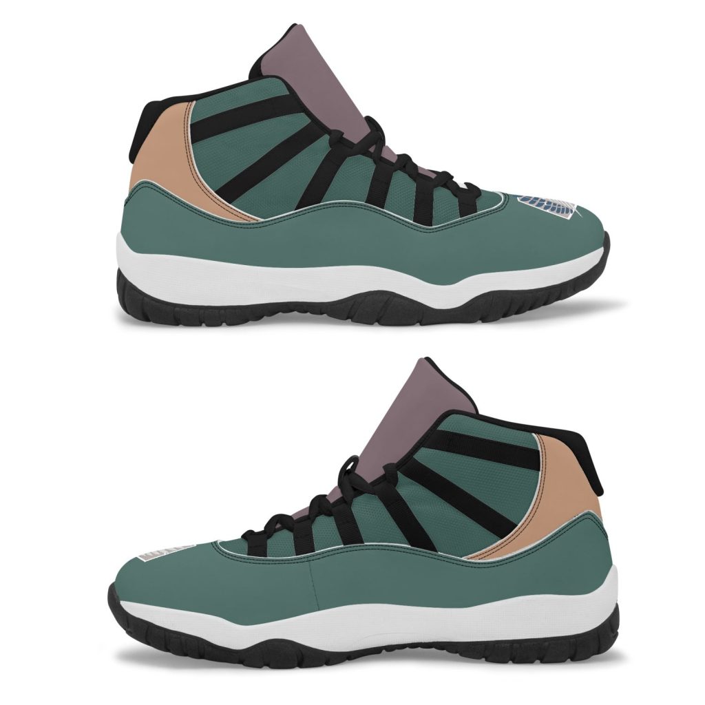 survey corps attack on titan aj11 basketball shoes - Anime Shoes World