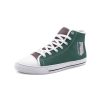 survey corps attack on titan classic high top canvas shoes - Anime Shoes World