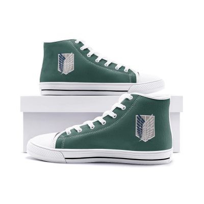 survey corps attack on titan classic high top canvas shoes 2 - Anime Shoes World