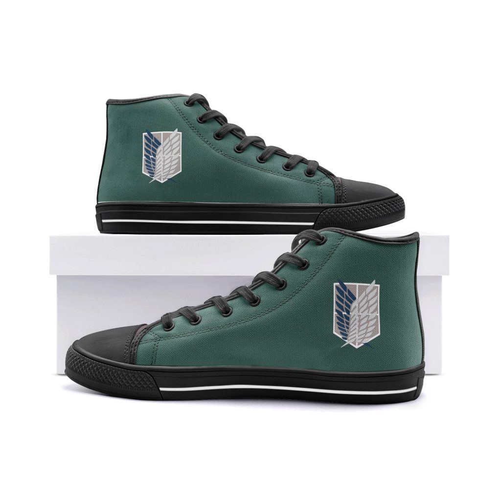 survey corps attack on titan classic high top canvas shoes 5 - Anime Shoes World