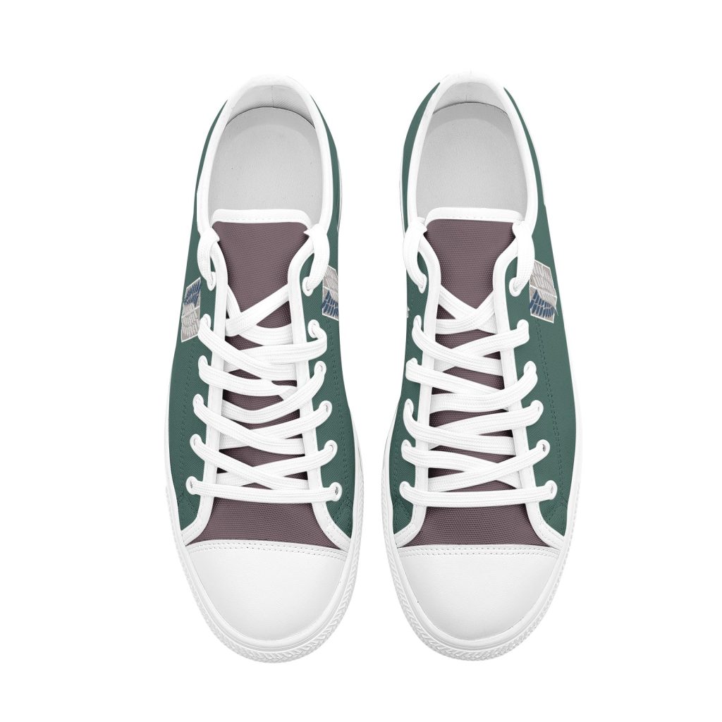 survey corps attack on titan classic low top canvas shoes 4 - Anime Shoes World