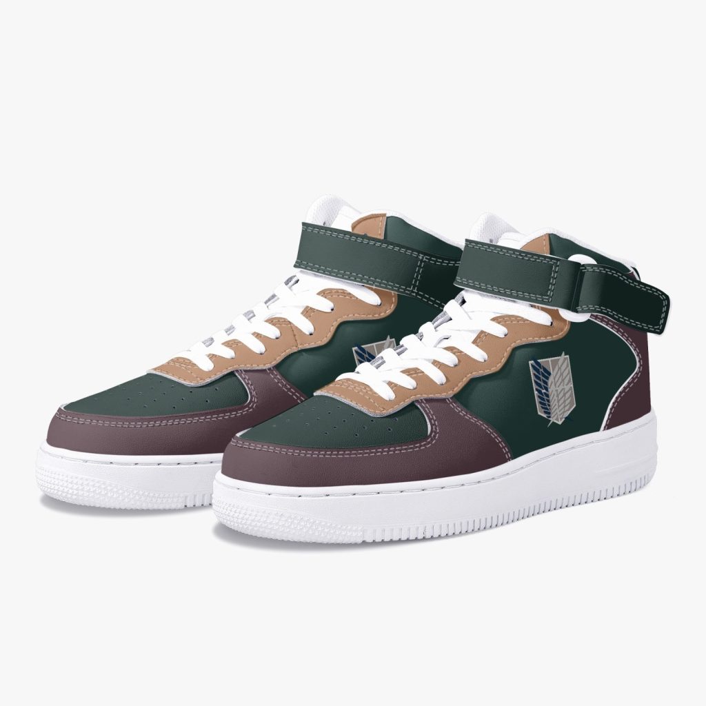 survey corps attack on titan high top kamikaze shoes - Anime Shoes World