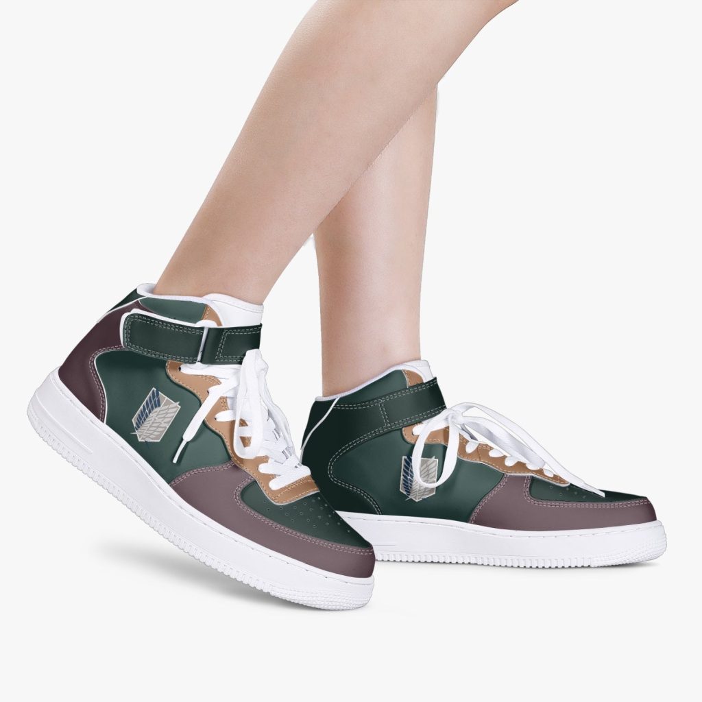 survey corps attack on titan high top kamikaze shoes 8 - Anime Shoes World