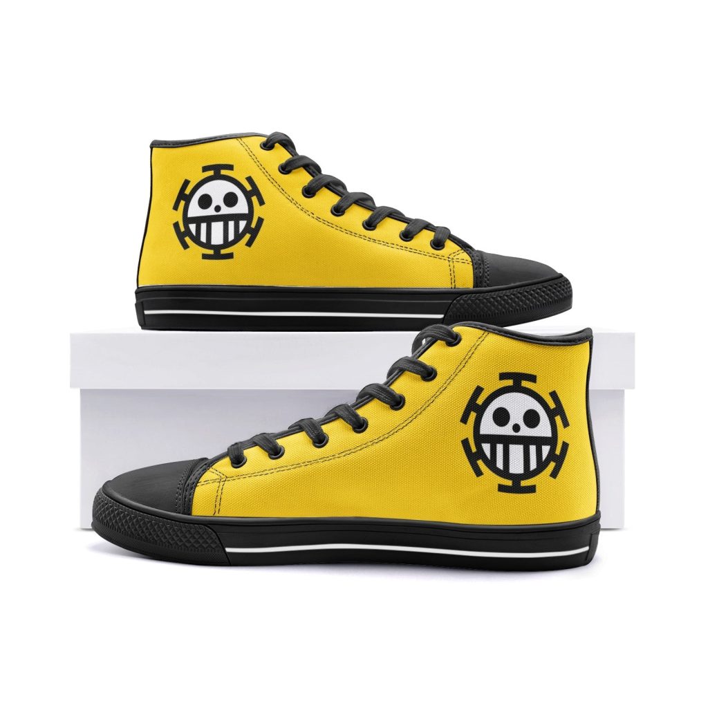 trafalgar law one piece classic high top canvas shoes 5 - Anime Shoes World