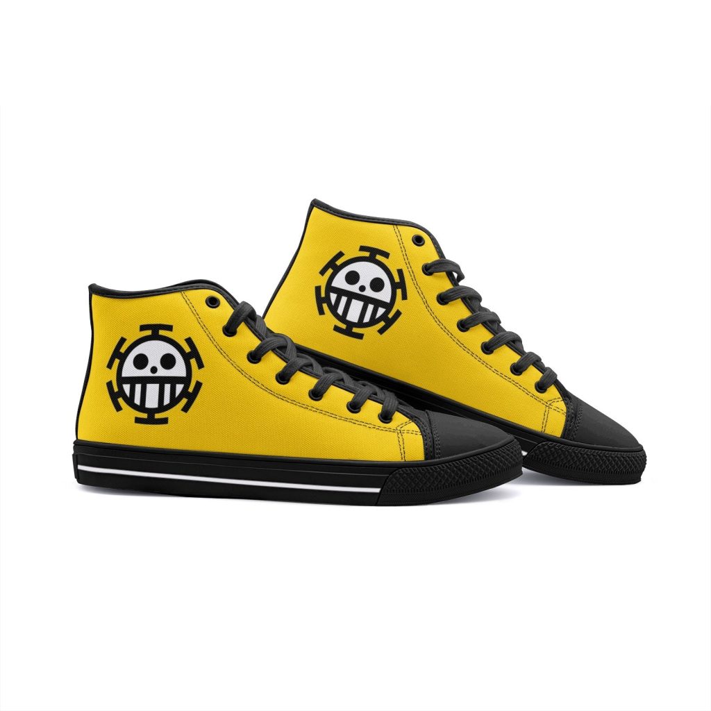 trafalgar law one piece classic high top canvas shoes 6 - Anime Shoes World