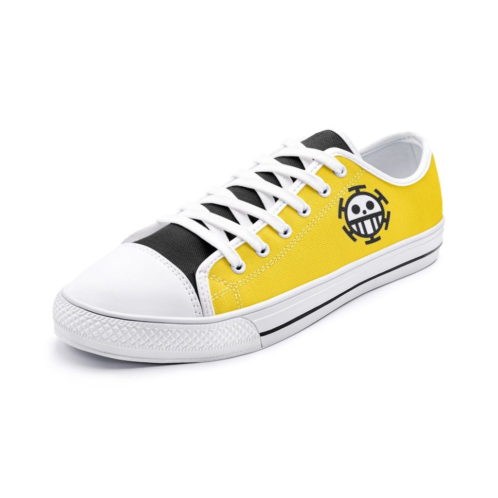 trafalgar law one piece classic low top canvas shoes - Anime Shoes World