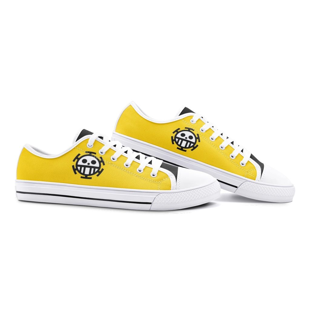 trafalgar law one piece classic low top canvas shoes 3 - Anime Shoes World