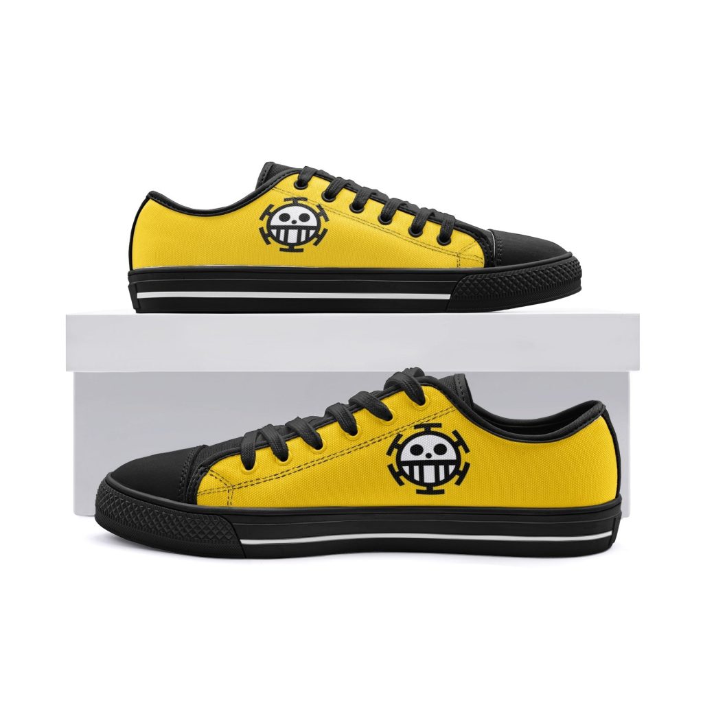 trafalgar law one piece classic low top canvas shoes 6 - Anime Shoes World