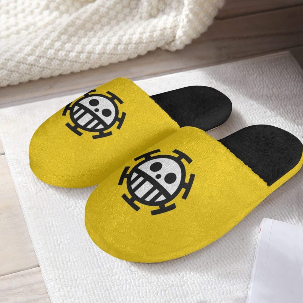 trafalgar law one piece custom cotton slippers - Anime Shoes World