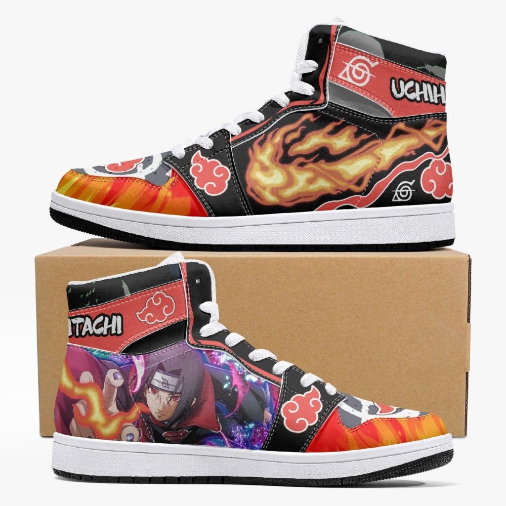 uchiha itachi akatsuki naruto shippuden j force shoes - Anime Shoes World