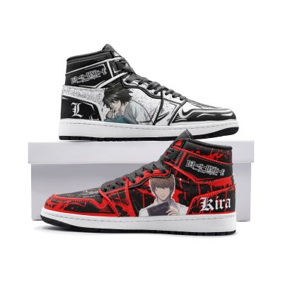 yagami light kira and l lawliet death note jd1 shoes - Anime Shoes World