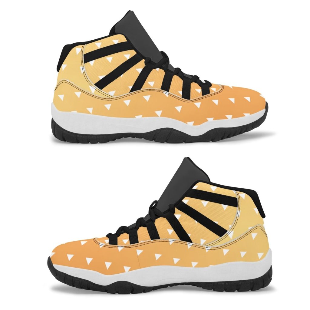 zenitsu agatsuma demon slayer aj11 basketball shoes - Anime Shoes World