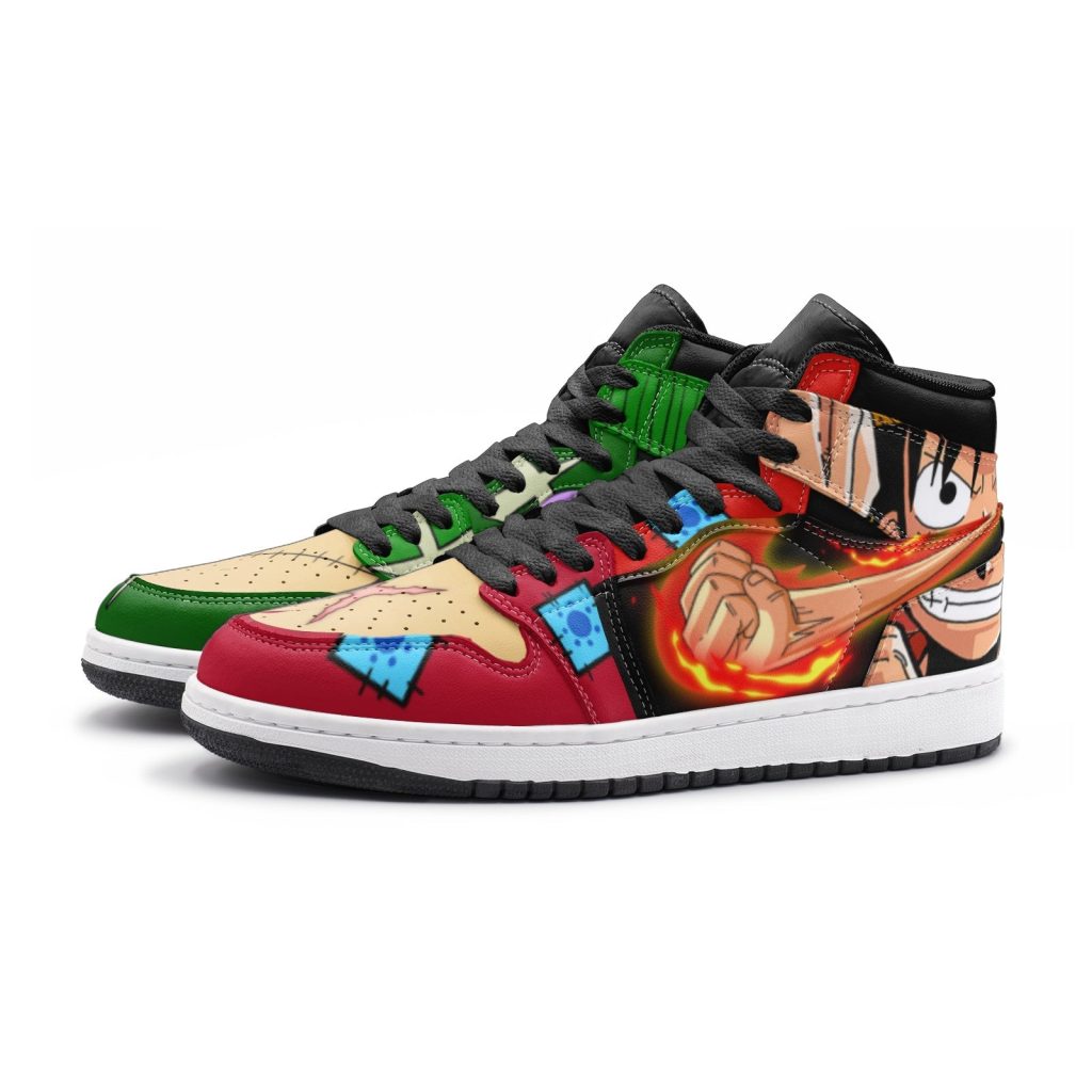 zoro and luffy one piece jd1 shoes 3 - Anime Shoes World