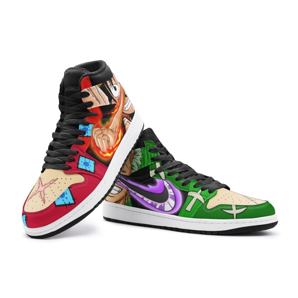 zoro and luffy one piece jd1 shoes 4 - Anime Shoes World